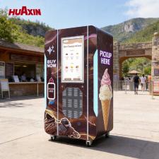 Máquina automática inteligente de helado suave| 24 / 7 Solución de Kiosco Robótico